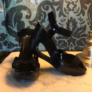 Calvin Klein keyhole wedge sandals